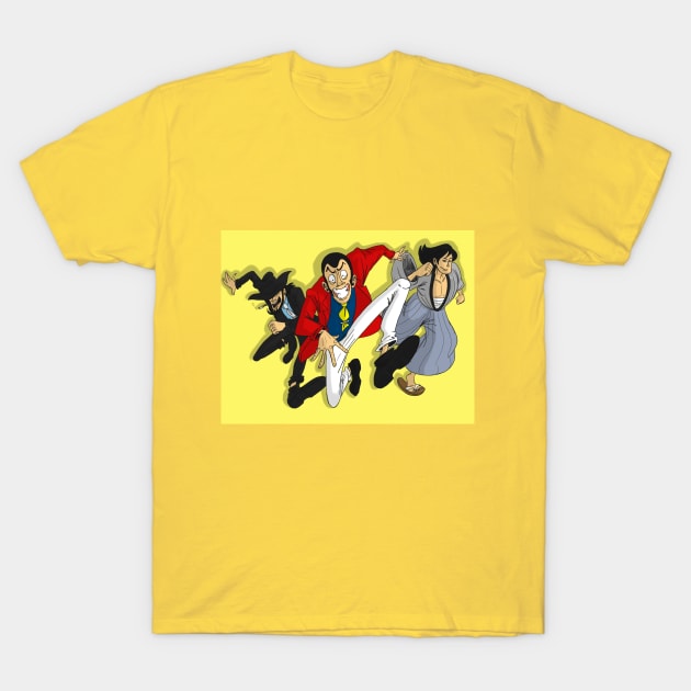 Lupin Jigen Goemon T-Shirt by giuliadrawsstuff